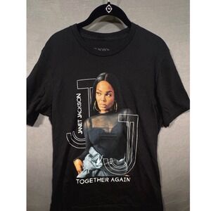 Janet Jackson Together Again Tour 2024 Graphic‎ Black T-Shirt